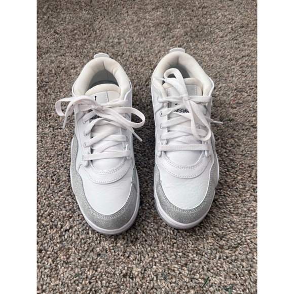 Air Jordan 4 RM 'White Silver Glitter' sneakers with the style code HQ34 size 7 - Picture 4 of 8